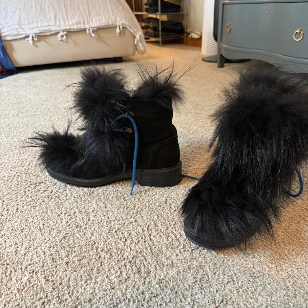 Aquatalia fox fur and shearling
